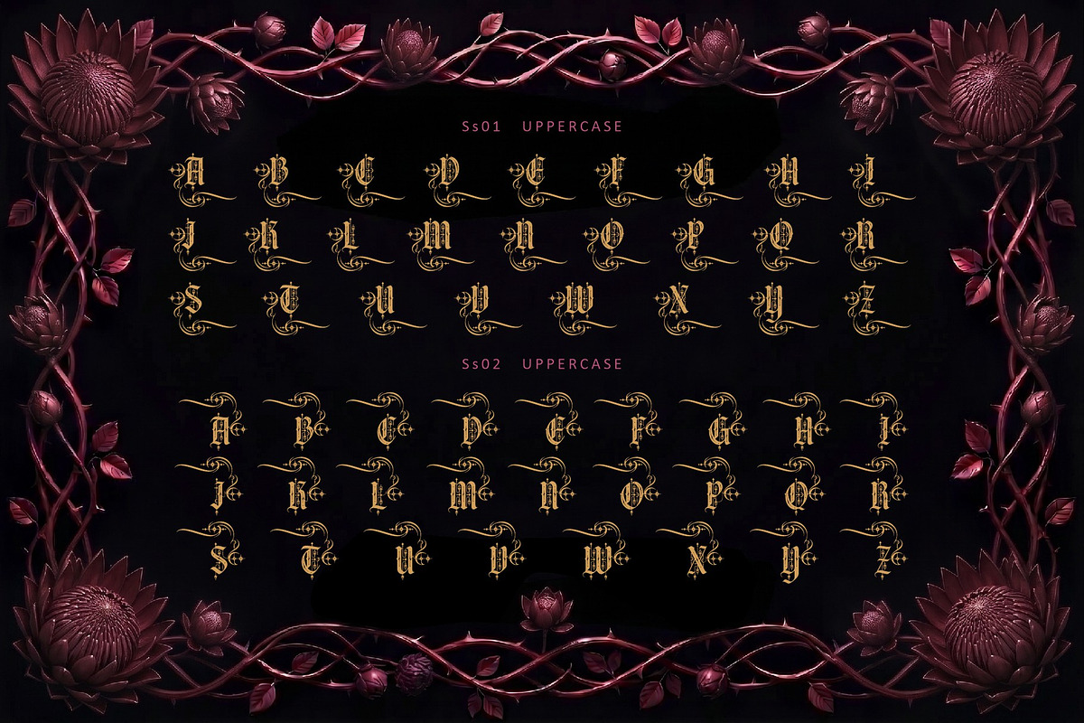 Gothica Sanctora Typeface, a Blackletter Font by alit design (Photo 11 of 18)