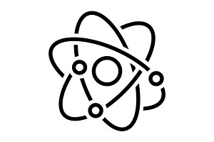 Phys physics atom black icon, an Outline Icon by Creative priyanka