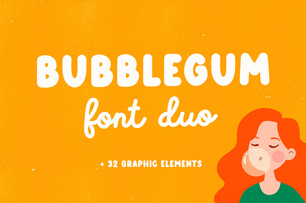 Bubblegum | Font duo, a Script Font by JuliaVolkova