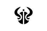 Minimalist Viking Helmet Logo, a Branding & Logo Template by Vectorium Studio (Thumbnail 1 of 2)