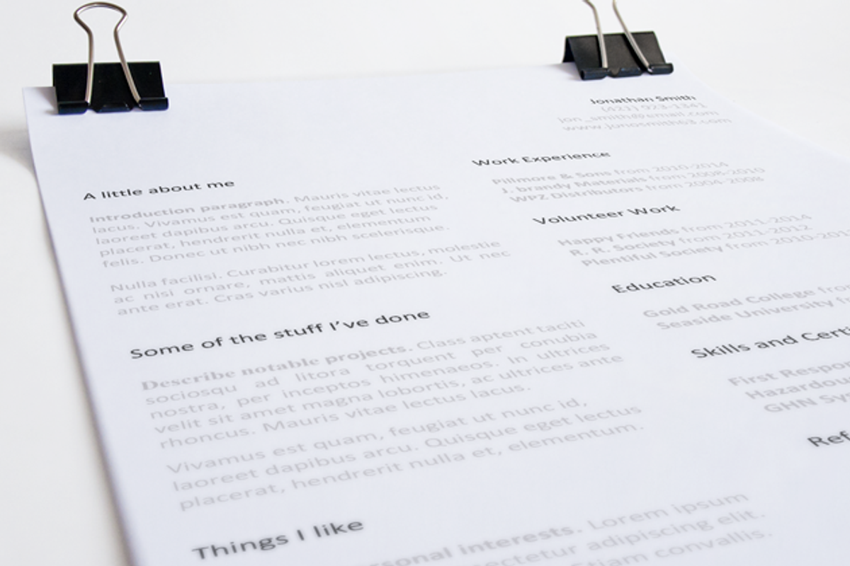 Minimal Resume Template, a Resume Template by 12 Resumes  (Photo 1 of 2)