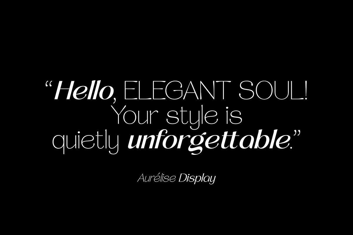 Aurelise – Display Font Family, a Sans Serif Font by Grezline Studio (Photo 7 of 12)