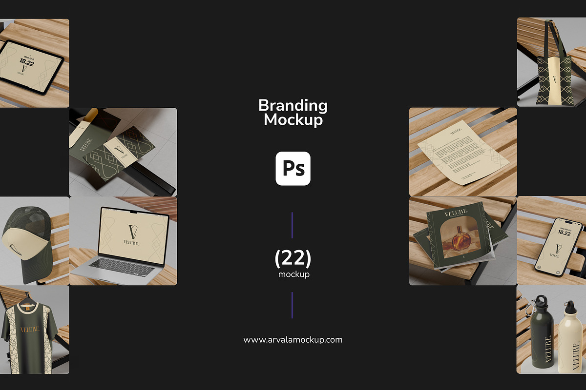 Velure — Branding Kit Mockup Bundle, an Object Graphic by Arvalamockup (Photo 10 of 10)