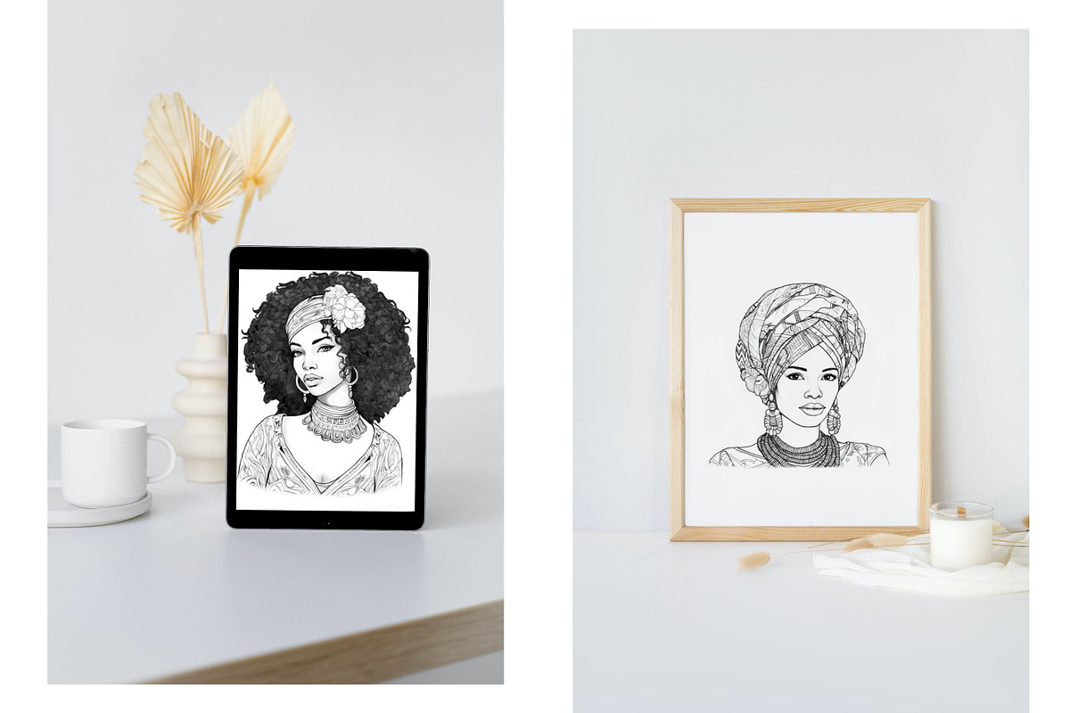 Black Woman Clipart, Face Clipart, an Object Graphic by MajorArtTm (Photo 4 of 4)