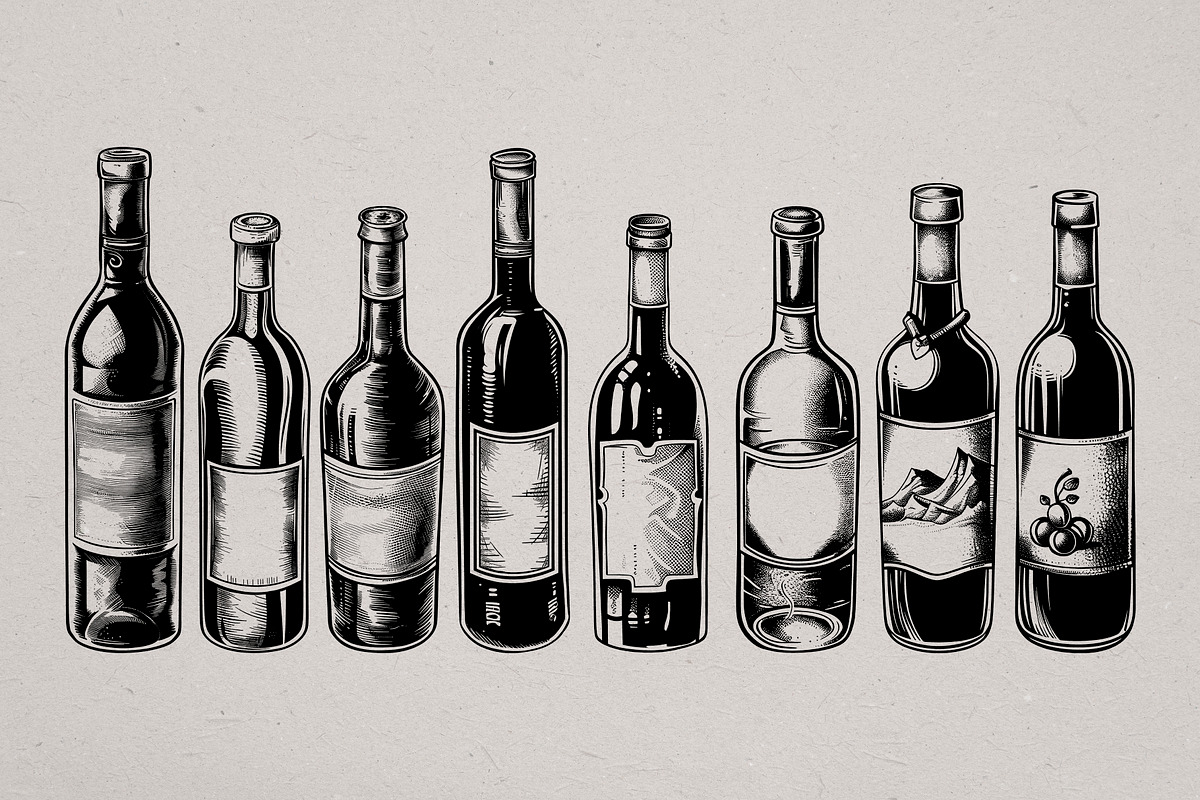 Hand Drawn Wine Vector Set, a Food Illustration by Alternate Studio (Photo 2 of 10)