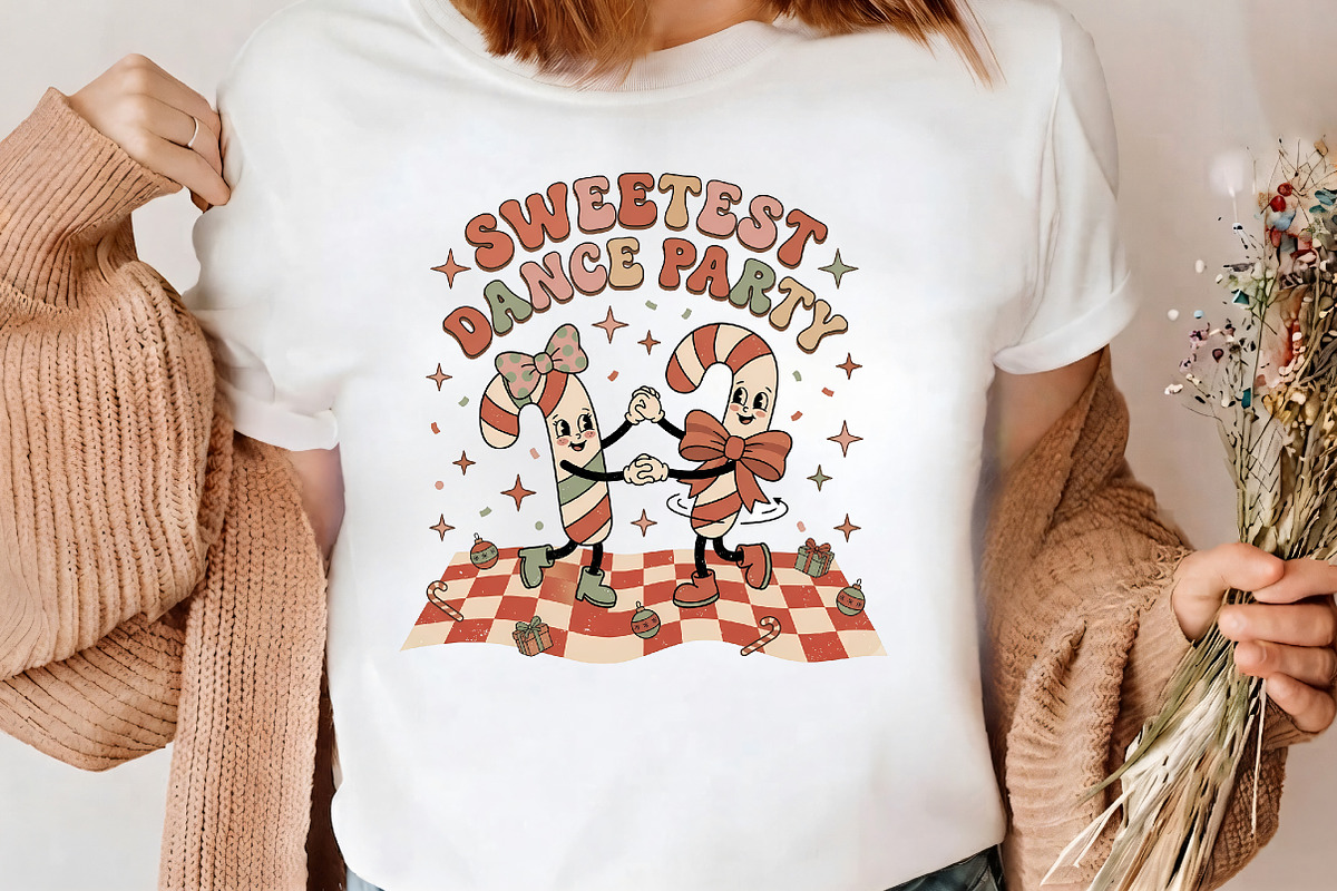 Sweetest Dance Party Candy Cane PNG, a Seasonal Illustration by CrexoraLab (Photo 3 of 4)