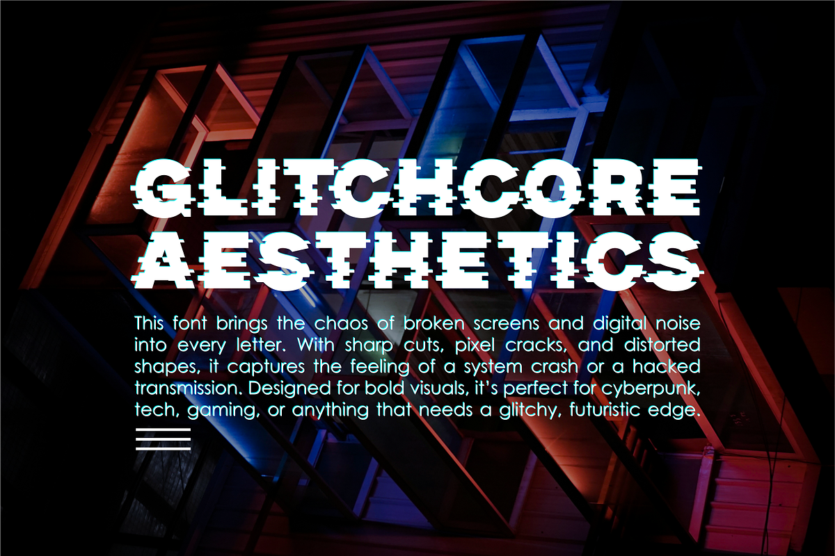 GLTCH - Glitch Typeface font, a Font by Vroz Studio (Photo 4 of 6)