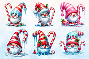 Christmas Candy Cane Icing Gnome, a Seasonal Illustration by Rose Art (Thumbnail 3 of 7)