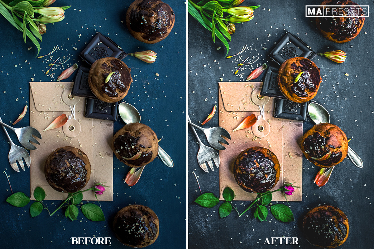 10 DARK FOOD Lightroom Presets, a Preset Add-On by MaPresets (Photo 8 of 14)