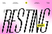 CS Resting Pixel, a Sans Serif Font by Craft Supply Co. (Thumbnail 1 of 8)