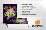 Miami Nights Flyer Template, a Flyer Template by Creative Waffle (Thumbnail 4 of 5)