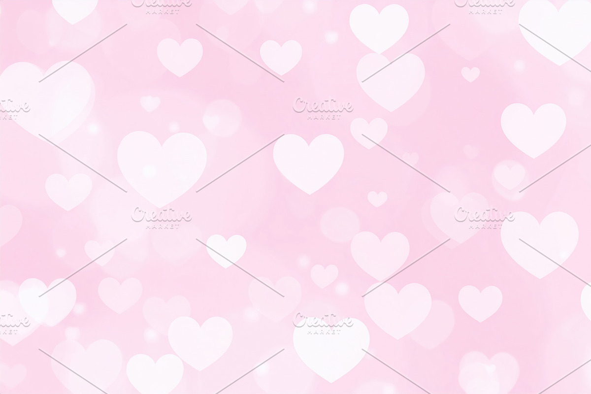 Pink Heart Pattern Romantic Background, a Decorative Illustration by Davizro's Market