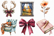 Watercolor Velvet Autumn Clipart, an Illustration by Craft Nest (Thumbnail 5 of 6)