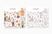 Volunteering, line art banners, a Person Illustration by Good Studio (Thumbnail 4 of 4)