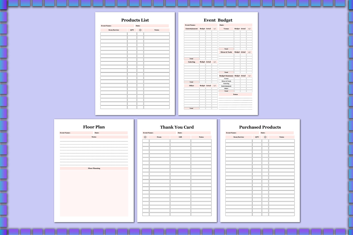 2025-2026 Event & Party Planner KDP, a Stationery Template by Shumaya (Photo 7 of 7)