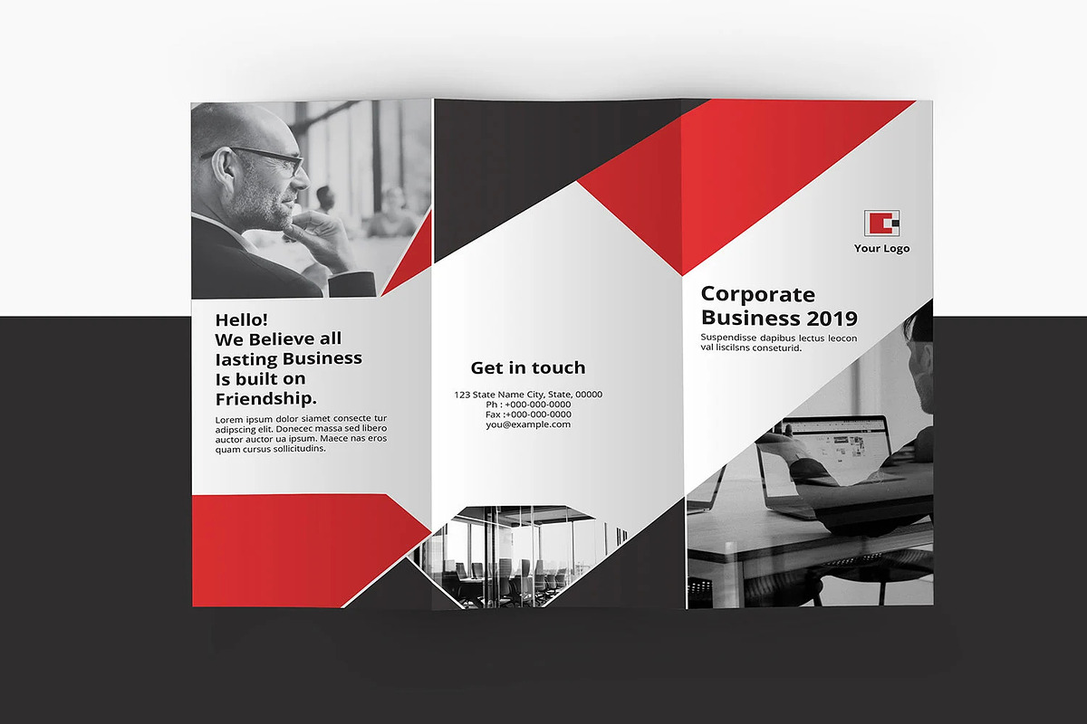 Trifold Corporate Brochure, a Brochure Template by Template Shop (Photo 2 of 5)