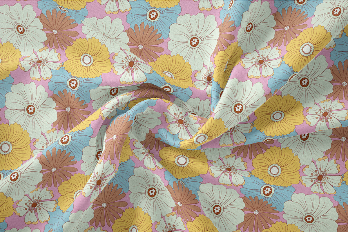 Wild Retro Floral Seamless Patterns, a Pattern Graphic by Tiger and Flower (Photo 19 of 20)