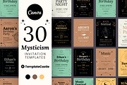30 Mysticism Invitation Templates, a Templates & Theme by TemplateCastleStore (Thumbnail 1 of 10)