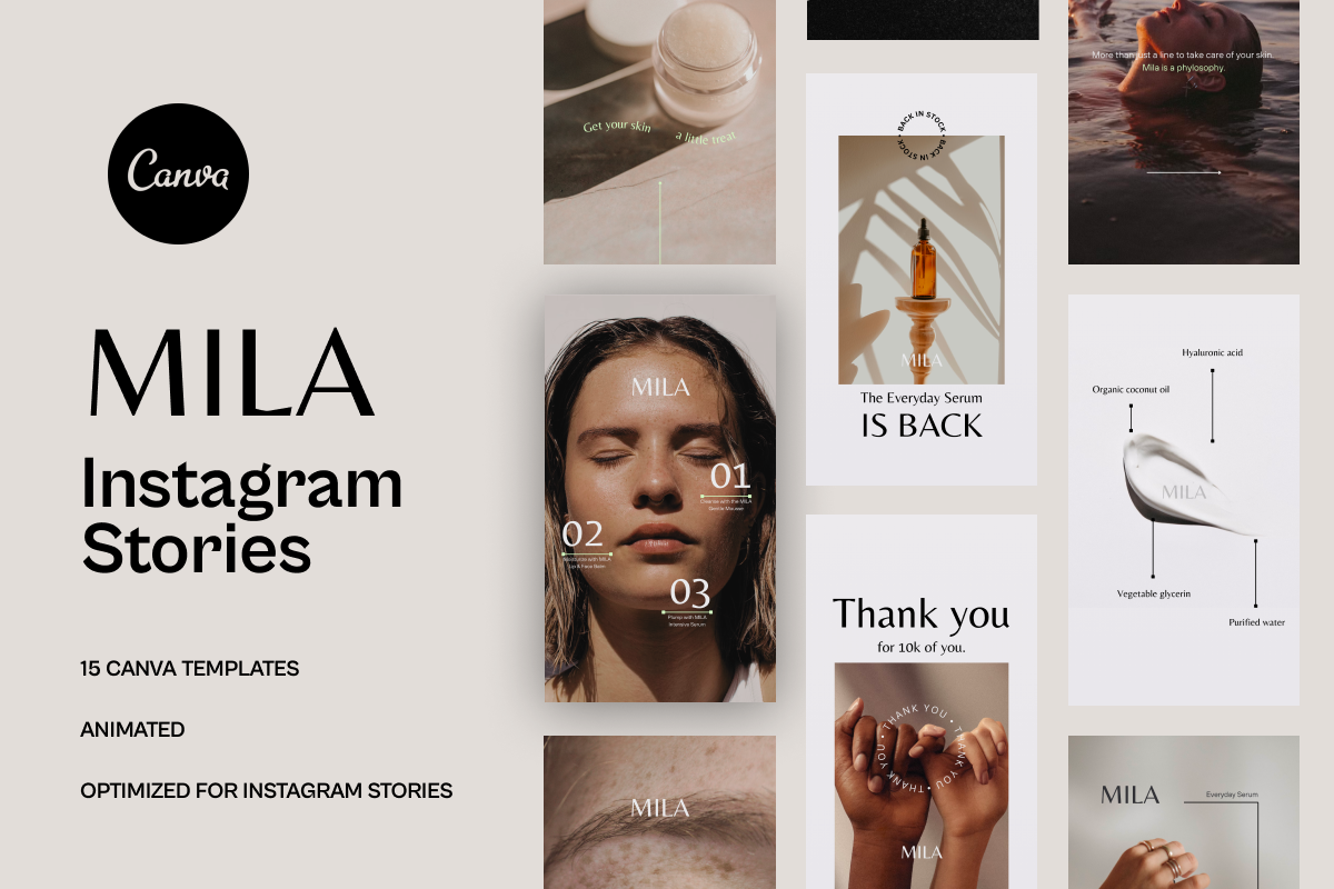 Mila | Instagram Stories | Canva, a Social Media Template by Elsy Creative (Photo 1 of 6)