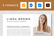 Nurse Practitioner Resume Template, a Resume Template by ResumeInventor (Thumbnail 1 of 9)