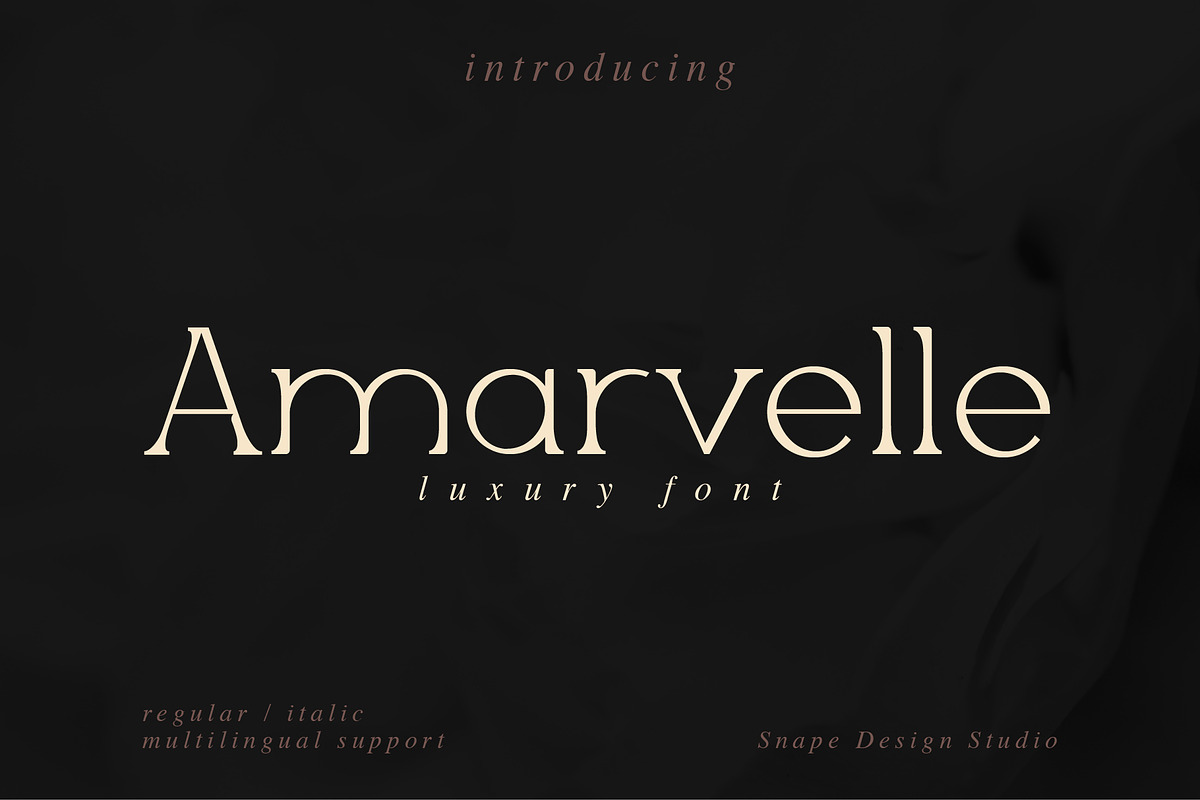 Amarvelle - Luxury Font, a Serif Font by Snape Design Studio (Photo 1 of 12)