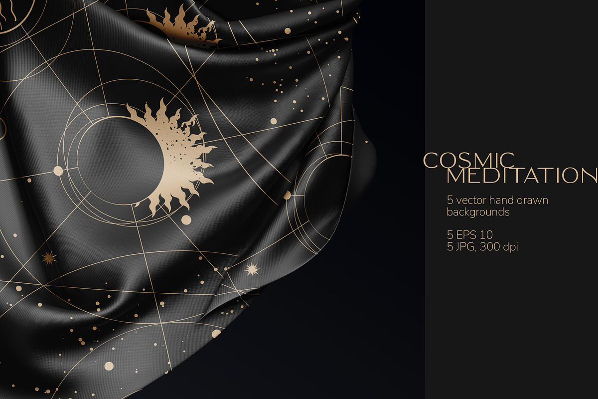 5 Vector space backgrounds, a Background Graphic by Nadia Murash (Photo 7 of 7)