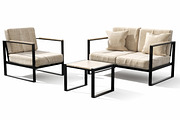 Balcony B - Timber and Steel, a Furniture 3D Model by 3DCargo (Thumbnail 1 of 7)