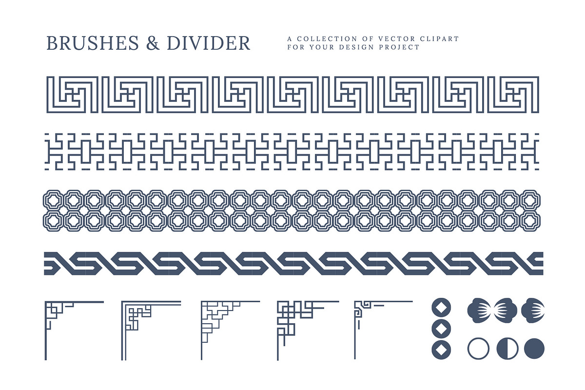 Chinese Frames Set, a Pattern Graphic by DesignerCandies