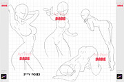Anime Girl Maker Procreate Character, a Brush Add-On by ArtPrintBabe (Thumbnail 7 of 10)