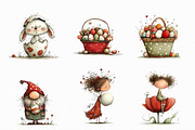 Whimsical Easter Clipart Bundle PNG, an Illustration by Libby Wishes (Thumbnail 7 of 7)
