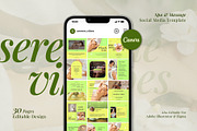 Serene Vibes | Spa Canva Template, a Social Media Template by prajapixels (Thumbnail 1 of 4)
