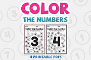 Coloring numbers, 1 to 10 math, an Education Illustration by TukTuk Design (Thumbnail 2 of 7)