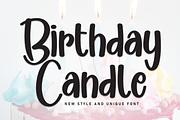 Birthday Candle | Script Font, a Script Font by Scratchones (Thumbnail 1 of 8)