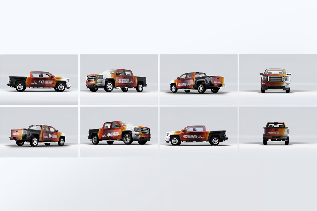 Truck 4X4 Mock-Up, a Product Mockup by DesignRushMarket (Photo 7 of 7)