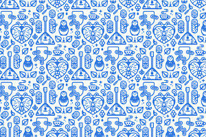 Seamless Pattern in Russian Style