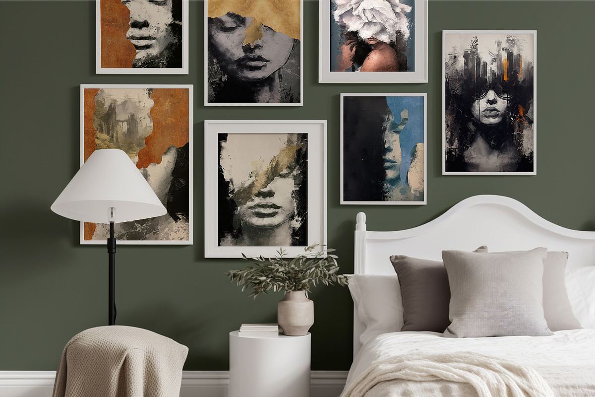 modern female portrait prints, a Decorative Illustration by Muzi pear studio (Photo 8 of 10)
