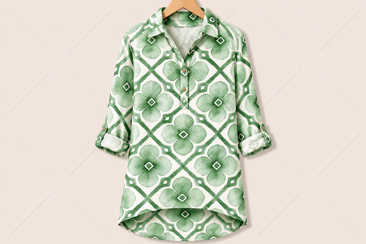 Abstract Geometric Floral Pattern, a Pattern Graphic by Canvas Craft (Photo 5 of 9)