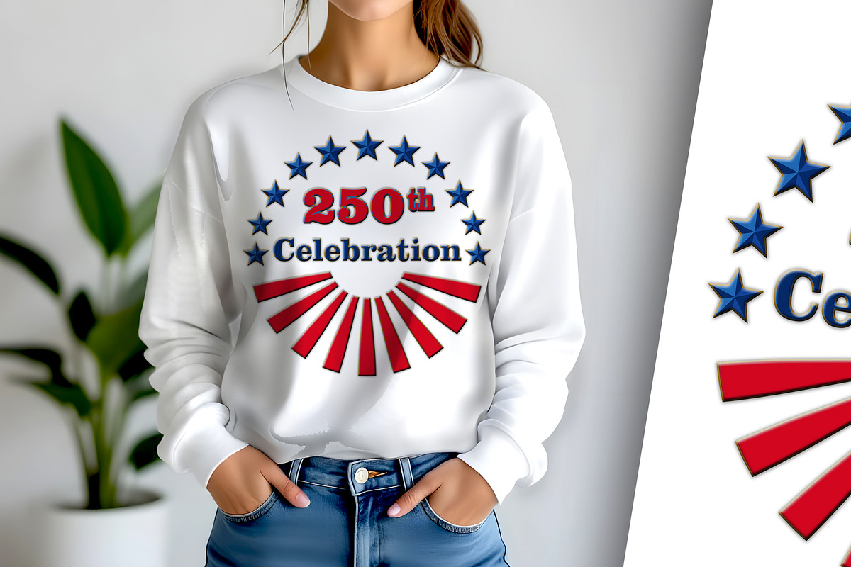 250th Celebration USA Ray and Stars, a Seasonal Illustration by Sharon Schwalbe (Photo 1 of 5)