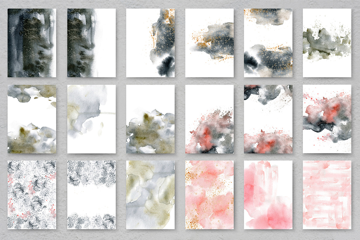 Black Sand. Watercolor texture pack., a Texture Graphic by Dinkoobraz (Photo 6 of 9)