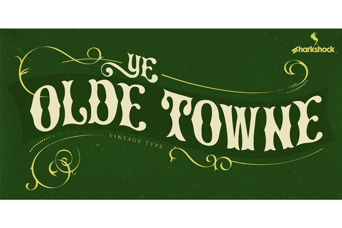 Ye Olde Towne, a Serif Font by Sharkshock (Photo 1 of 5)