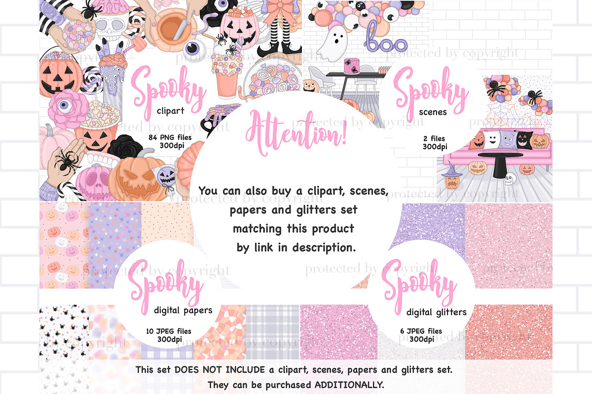 Spooky Girls Clipart, a Person Illustration by GlamArtZhanna (Photo 4 of 4)