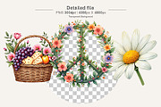 70s Retro Floral Sublimation PNG, an Illustration by Artnoy (Thumbnail 3 of 8)