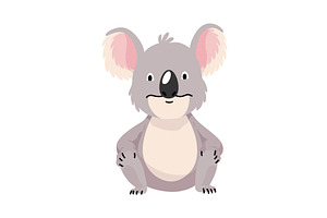 Cute cartoon koala bear isolated on, an Animal Illustration by the8monkey