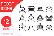 Robot Character Avatars Set, an Icon by Designfour (Thumbnail 1 of 7)