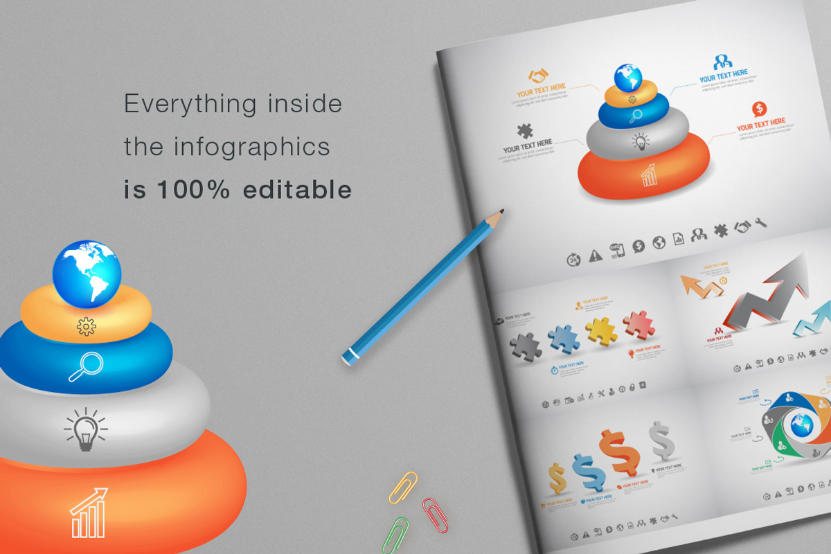 Premium Collection of Infographics, a Presentation Template by VL Shop (Photo 6 of 9)
