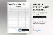 Estimate Template, a Print Template by Snapybiz (Thumbnail 1 of 8)