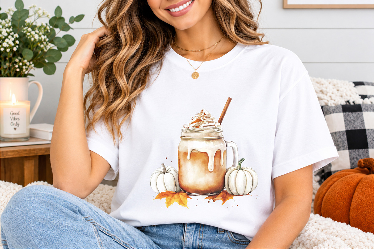 Watercolor Pumpkin Spice Clipart, a Seasonal Illustration by designcity5 (Photo 3 of 5)