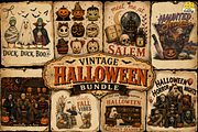 Vintage Trendy Halloween Png Bundle, a Seasonal Illustration by Daisy Design (Thumbnail 1 of 17)