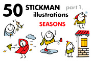 Cartoon seasons set 1., a Person Illustration by eka panova (Thumbnail 1 of 5)