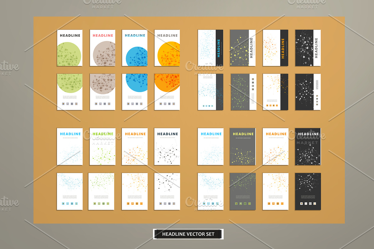Abstract vector network set, a Brochure Template by Haisonok (Photo 1 of 5)